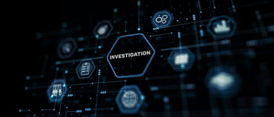Investigation Business concept on abstract background