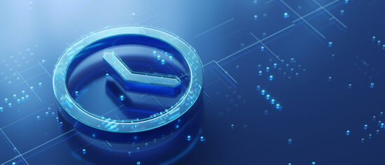 Clock 3d symbol on the glossy futuristic surface with abstract glowing dots and lines